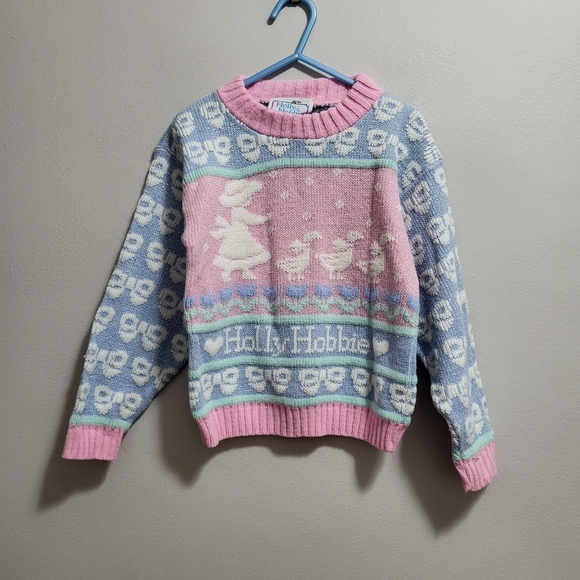 holly hobbie Other - Hollie Hobby Vintage 80s Rare Kids Toddler Knit Pastel Sweater